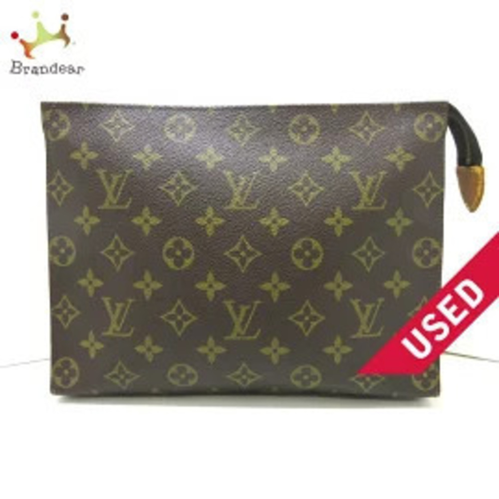 LOUIS VUITTON Pochette Toilette Pouch Clutch Monogram Canvas